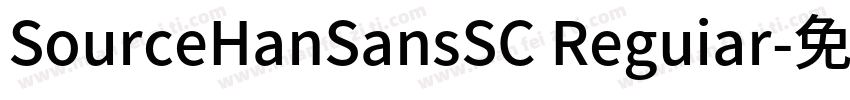 SourceHanSansSC Reguiar字体转换